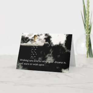 Little Angel op een Cloud Birthday Kaart