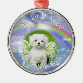 Little Angel Pet Photo Memorial Metalen Ornament