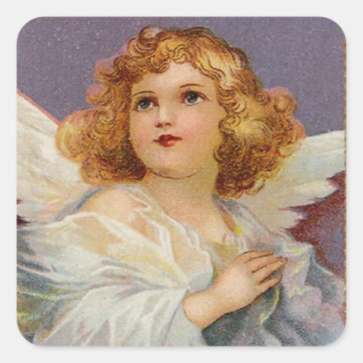  Little Angel Vierkante Sticker (Voorkant)