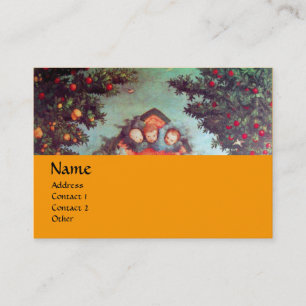 LITTLE ANGELS MONOGRAM antiek blauw rood geel Visitekaartje