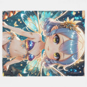 Little Anime Angel Fleece Deken (Voorkant (Horizontaal))