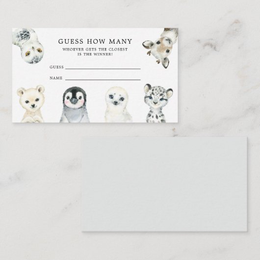 Little Arctic Devinez combien de carte (Devant / Derrière)