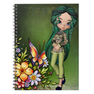 Little Asian Girl Imaginaire Spiral Note Livres 7