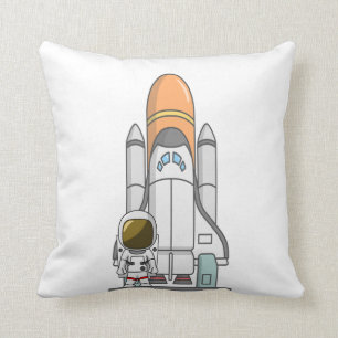 Little Astronaut & Spaceship Kussen