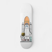 Little Astronaut & Spaceship Skateboard (Voorkant)