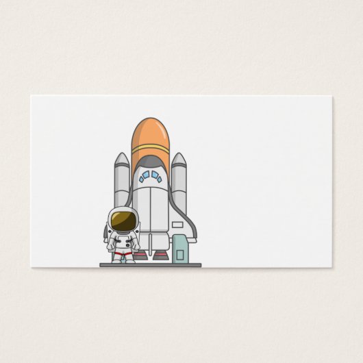 Little Astronaut & Spaceship Visitekaartjes (Voorkant)