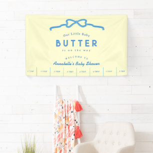 Little Baby Boter Boog Baby Shower Welkom Spandoek