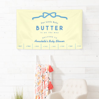 Little Baby Boter Boog Baby Shower Welkom Spandoek
