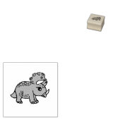 Little Baby Triceratops Dinosaur Rubberstempel (Gestempeld)