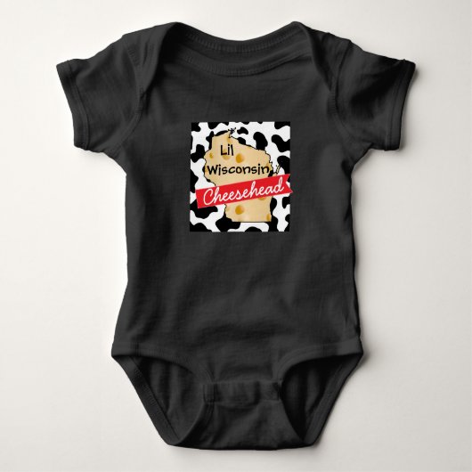Little Baby Wisconsin Cheesehead Shirt (Voorkant)