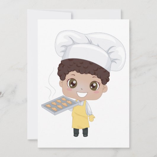 Little Baker Cook Invitation Kaart (Voorkant)