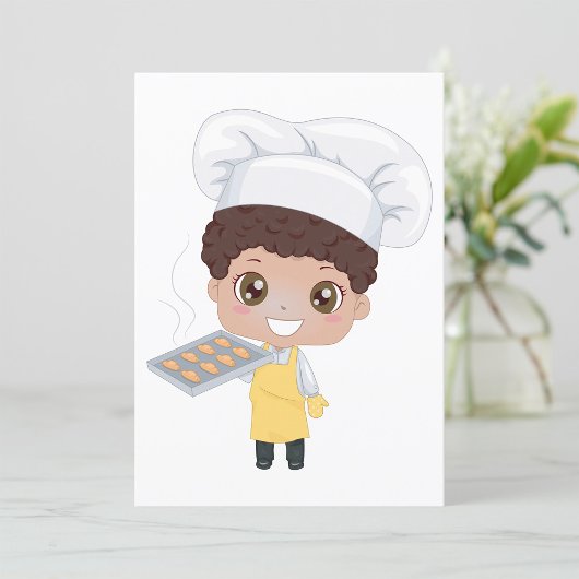 Little Baker Cook Invitation Kaart