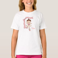 Little Ballerina (Brown Hair) Kinder T-Shirt