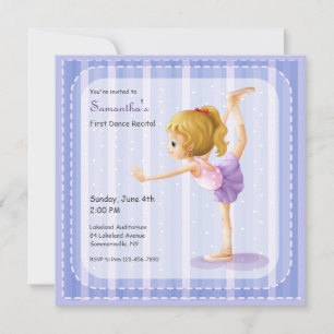 Little Ballerina Dance Overweging Uitnodigingen