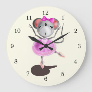 Little Ballerina Mouse Grote Klok