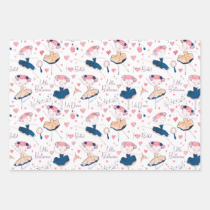 Little Ballerina on white Inpakpapier Vel