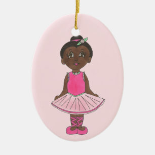 Little Ballerina Pink Tutu Toe Shoes Ballet Dance Keramisch Ornament
