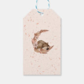 Little Bambi met Flowers Crescent Moon & Clouds Cadeaulabel (Achterkant)