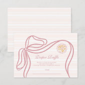 Little Bambina Roze Italiaans Baby shower Informatiekaartje (Voorkant / Achterkant)