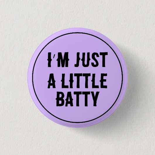 Little Batty Pastel Gothic Ronde Button 3,2 Cm (Voorkant)