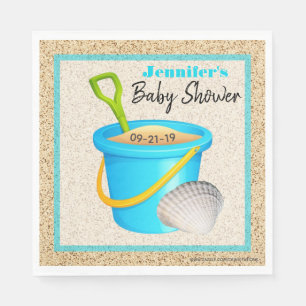 Little Beach Baby Blauwgroen Blue Sand Pail Baby s Servet