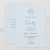 Little Beach Baby shower Boy Kaart (Voorkant / Achterkant)