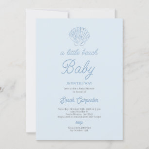 Little Beach Baby shower Boy Kaart