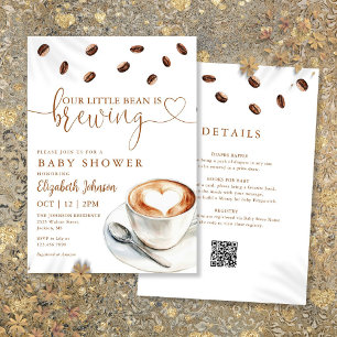 Little Bean Brewing Coffee Baby Shower All In One Kaart