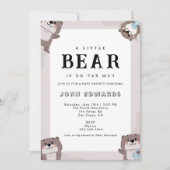 Little Bear Baby Shower Invitation Design (Devant)