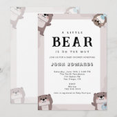 Little Bear Baby Shower Invitation Design (Devant / Derrière)
