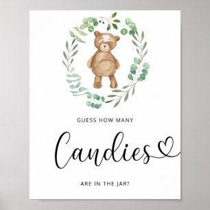 Little bear raad hoeveel snoep poster