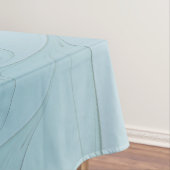 Little Beauty Modern Blue Gold Fractal Art Flower Tafelkleed (Voorbeeld)