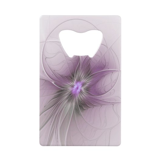 Little Beauty Modern Mauve Gray Fractal Art Flower (Devant)