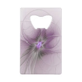 Little Beauty Modern Mauve Gray Fractal Art Flower (Dos)
