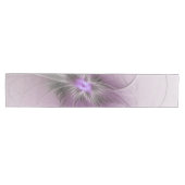 Little Beauty Modern Mauve Gray Fractal Art Flower Medium Tafelloper (Horizontaal)