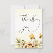 Little Bee Baby shower Bedankt Card (Voorkant)