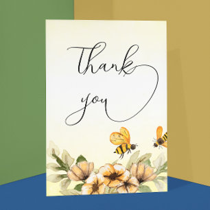 Little Bee Baby shower Bedankt Card