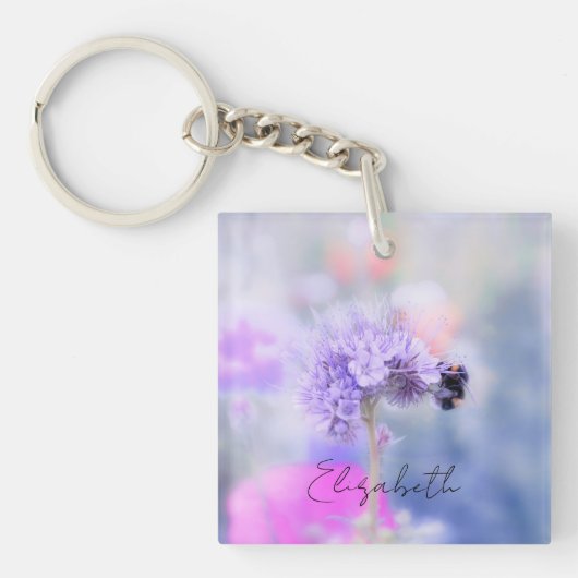 Little Bee Custom Name Sleutelhanger (voorkant)