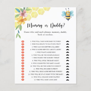 Little Bee - Mammie of papa baby shower game