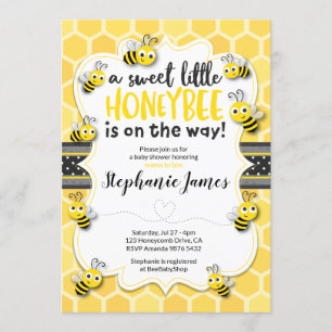 Little Bee onderweg Baby shower van bijen Kaart