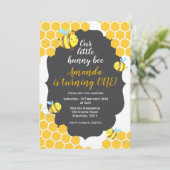 Little Bee verjaardagsuitnodiging voor jongen of m Kaart (Staand voorkant)