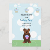 Little Beer Birthday Invitation Kaart (Voorkant / Achterkant)