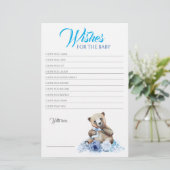 Little Beer Blue Floral Baby shower Game (Staand voorkant)