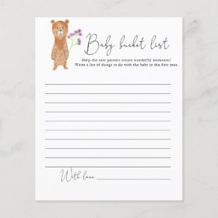 Little Beer Cub - Baby bucket list