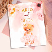 Little Beer Flower Princess Roze Waterverf Poster