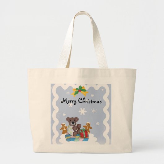 Little Beer Kerstmis Jumbo Canvas tas (Voorkant)