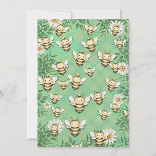 Little Bee's First Buzz: Eerste Verjaardag Kaart (Achterkant)