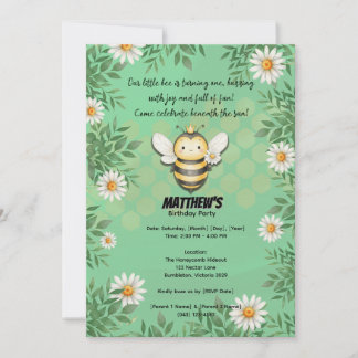 Little Bee's First Buzz: Eerste Verjaardag Kaart