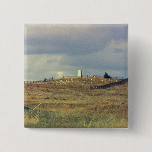 Little Bighorn Battlefield National Monument (foto Vierkante Button 5,1 Cm