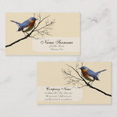Little Bird Blue, template voor visitekaartjes (Voorkant / Achterkant)